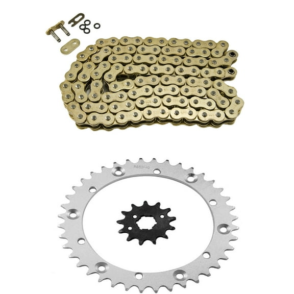 Max Motosports Gold O-Ring Chain & Sprocket Kit for Yamaha Warrior 350 YFM350X 1989-2004