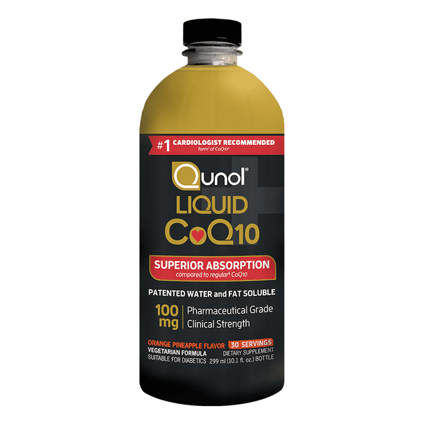 Qunol Liquid CoQ10 Superior Absorption Orange Pineapple Patented Water ...