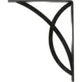 thumbnail image 4 of Ekena Millwork 1 1/2"W x 10"D x 12"H Miller Wrought Iron Bracket, (Single center brace), Antiqued Pewter, 4 of 9