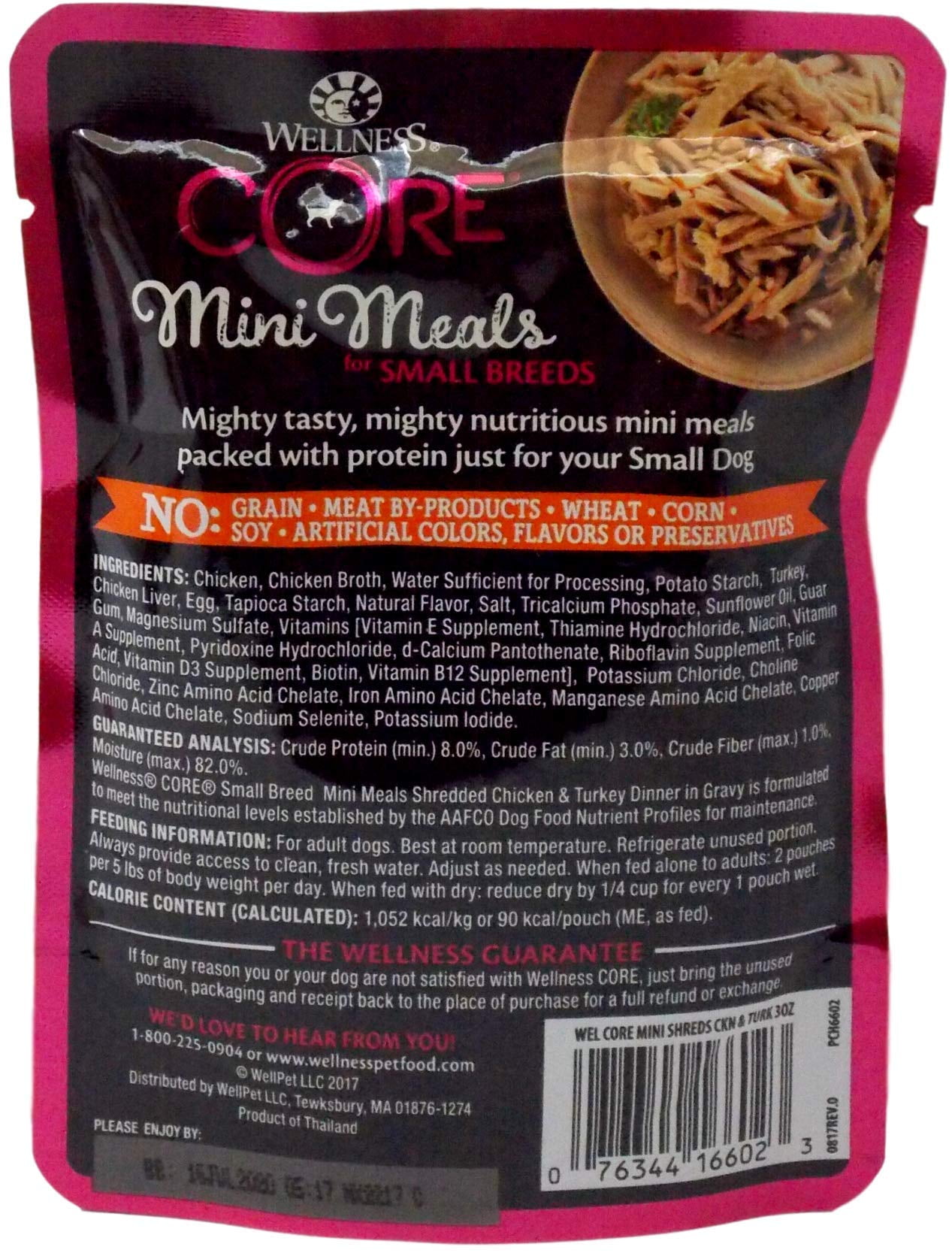 Mini Meals Grain Free Small Breed Dog Wet Food (2) Each: Chicken Pate, Chunky Chicken and Liver, Shredded Chicken Turkey (3 Ounces) MerlinsMart Zine | Toy | Wellness CORE