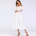 thumbnail image 4 of Vestido largo de las mujeres atractivas Maxi fuera del hombro Vestido de noche elegante del partido Tomshoo L, 4 of 7