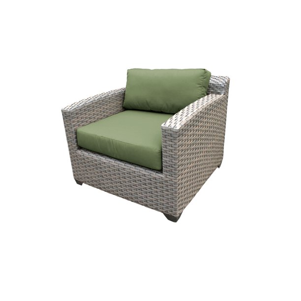 Delacora Tkc Dpf Cha055bcc Florence 40 Wide Wicker Outdoor Accent Chair Walmart Com