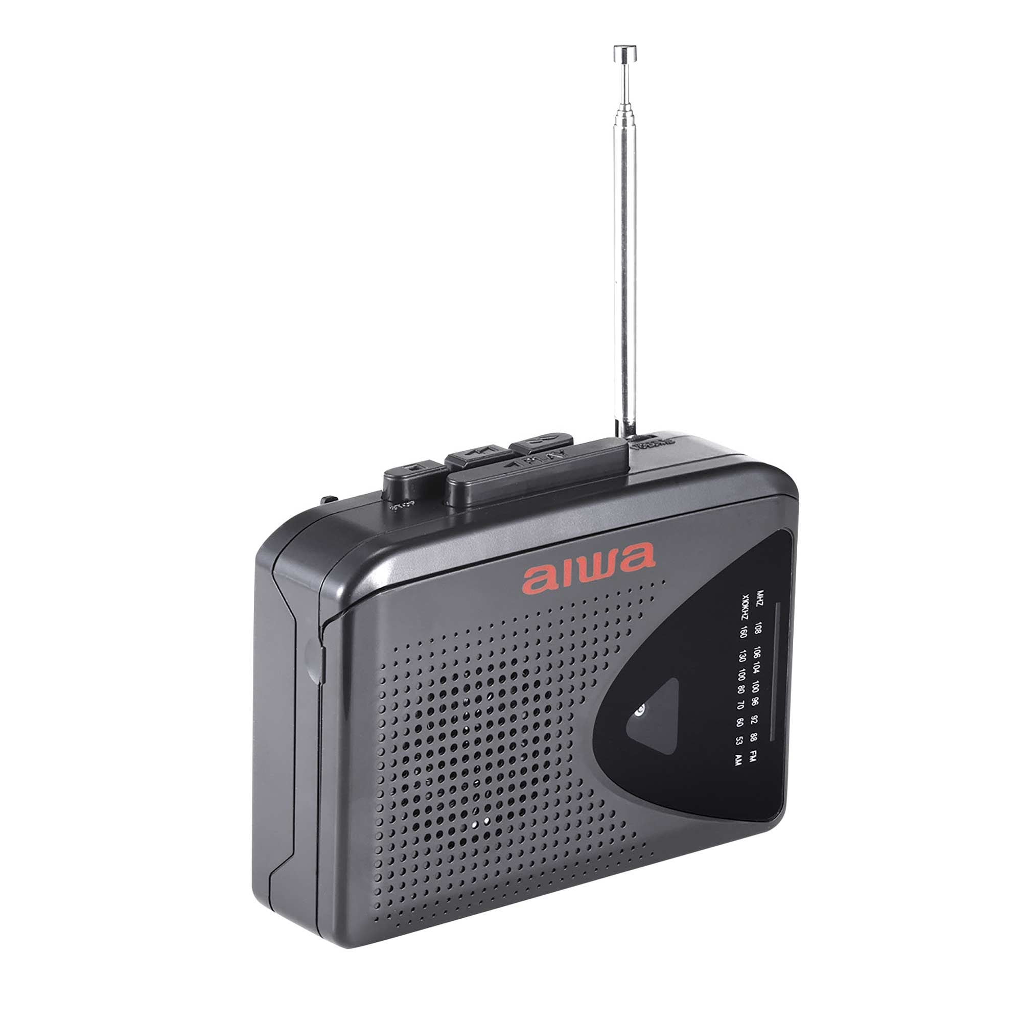 Aiwa Street Cassette Player & Earbuds with FM/AM Radio – Portable Tape Player, Includes Wired Earbuds, Compact Design, Uses 2 AA Batteries (Not Included), Retro Audio Player for Music Lovers