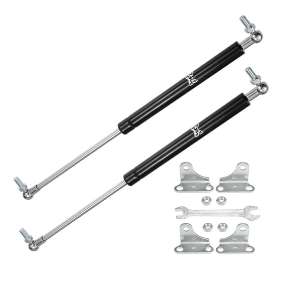 Unique Bargains 2 Pcs 15inch 80lb/356N Black Lift Supports Struts Shocks Gas Spring with Wrench Universal for RV Car