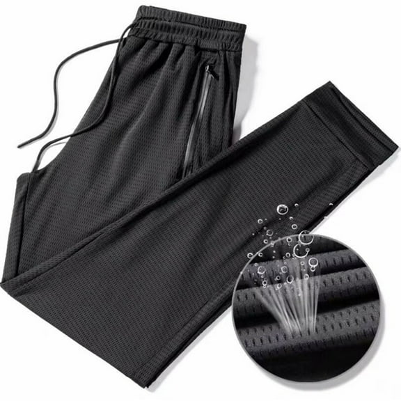 Viikei Mens Pants Clearance Plus Size Pants Men Trousers for Men Sports Pants Hollow Summer Thin Loose Conditioning Nine-Point Pants