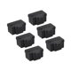 thumbnail image 1 of 6 Pcs Tapas de protección contra el polvo RJ45 para puerto de hub Ethernet negro, 1 of 4