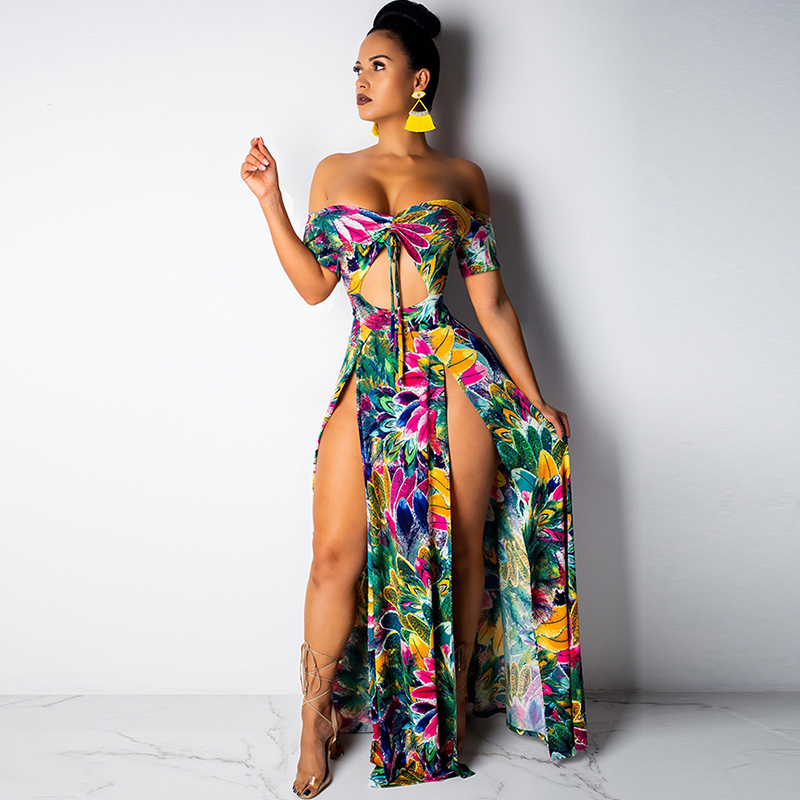 summer maxi dress with split