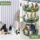 thumbnail image 4 of Organizador de maquillaje INVSSENE, giratorio 360°, 3 niveles, verde, 4 of 6