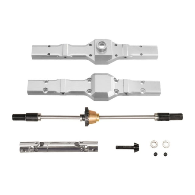 Bunblic RC Rear Bridge Assembly Lightweight Replacement Spare Parts for 1/16 C24 C74 argent