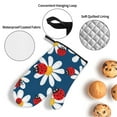 thumbnail image 3 of Salouo Daisies With Ladybugs for Oven Mitts and Potholders BBQ Gloves-Oven Mitts and Pot Holders Non-Slip Cooking Gloves for Cooking Baking Grilling (4-Piece Set), 3 of 6