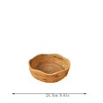 thumbnail image 2 of 1PC Fruit Basket Round Rattan Woven Storage Basket Fruit Bread Food Kitchen Home Decor Organizer Yellow, 2 of 2