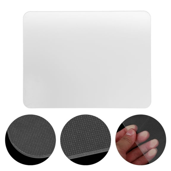 QIFULL Clear Desk Pad Glass Mousepad Professional Design Easy to Clean for Home Office