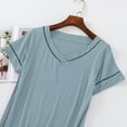 thumbnail image 5 of cfhntfmh Womens Nightgowns Casual V Neck Short Sleeve Sleep Shirts Soft Loose Loungewear Sleepwear M-Xxl, 5 of 6