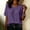 Purple, variant on Zysthvn Summer Womens Tops Casual 3/4 Sleeve Cotton T Shirts for Women Breathable Crew Neck Loose Fit Solid