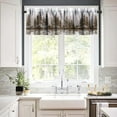thumbnail image 3 of Misty Forest Valance Curtain, Rustic Farmhouse Pine Tree Landscape Country Woodland Deer Print Blackout Short Window Drape for Kitchen Living Room Bedroom, 54x18inch, 3 of 6