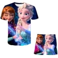 thumbnail image 1 of Trajes de Frozen 2 para niñas y bebés, camisetas y pantalones cortos de verano para niños, conjuntos de 2 piezas, disfraces de princesa Elsa Anna de Disney para niños, trajes 5T Gao Jinjia LED, 1 of 2