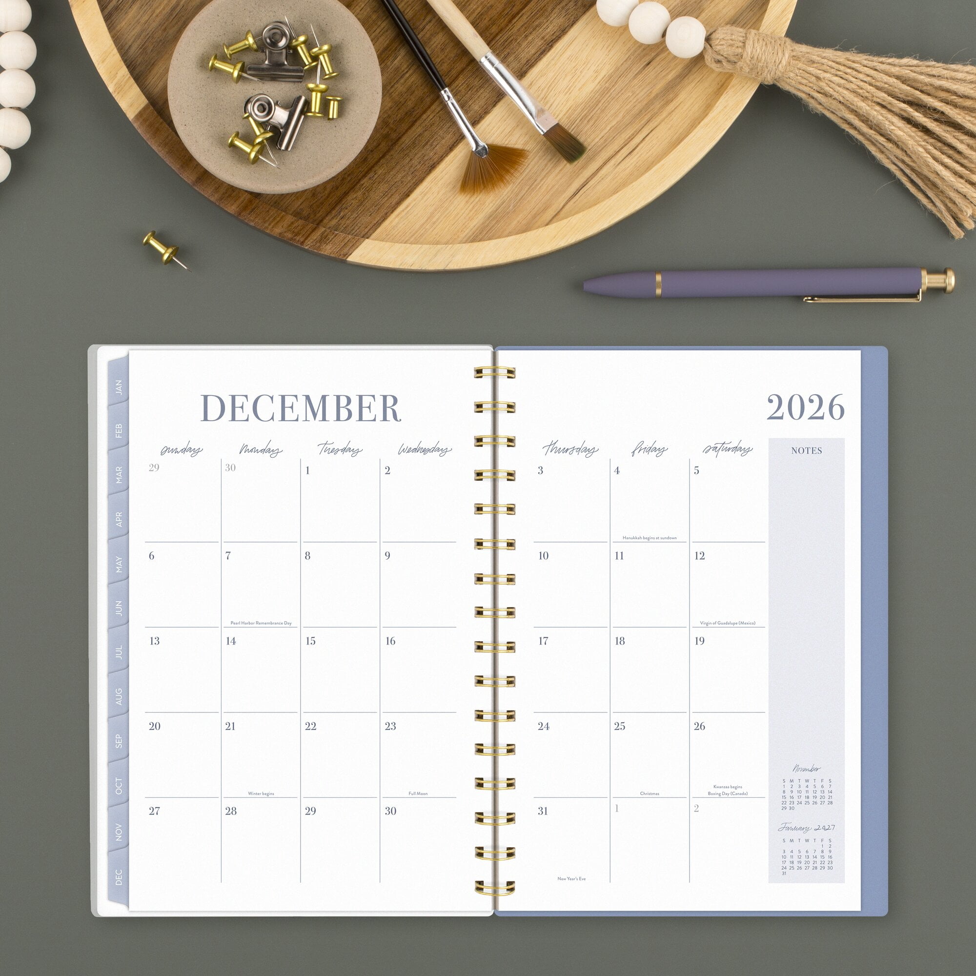 Leah Bisch for Cambridge 2026 Weekly Monthly Planner Stripe Small 5 12 x 8 12 -