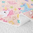 thumbnail image 5 of Castle Fairy Unicorn Letter S Twin Quilt Set,Kawaii Animal Twin Coverlet Set, 5 of 7