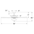 thumbnail image 2 of 52 Inch 5 Blade Ceiling Fan-Chalk White Finish Hinkley Lighting 903352Fcw-Lia, 2 of 22