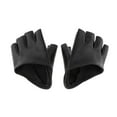 thumbnail image 1 of Guantes de Media Palma Hugo Cuero Artificial para Baile Hip Hop negro, 1 of 7