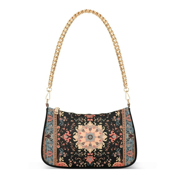 Vintage Boho PatternWomen Small Shoulder Bag Crossbody Tote Hobo Bags Purse Clutch Handbags with Chain Strap for Women