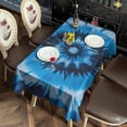 thumbnail image 2 of Blue Tie Dye Spiral Pattern Rectangle Tablecloth 60"x102",Waterproof Polyester Rectangle Table Cloth, Wipeable Spillproof Polyester Tablecloth for Dining, Camping, Indoor and Outdoor, 2 of 6