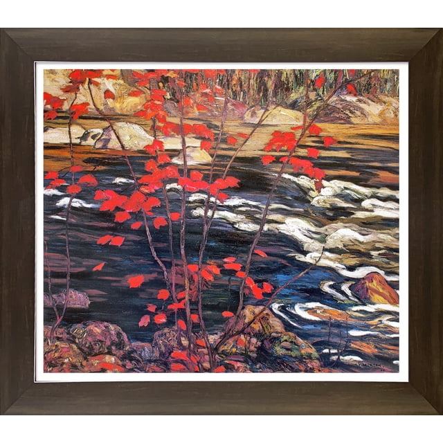 A.Y. Jackson Group of Seven 'Red Maple' Framed Art Print (28" x 24") – Iconic Canadian Landscape