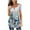 Navy, variant on Azrian Women Fashion V- Neck Floral Printed Tunic Tops Buttons Short Sleeve T-shirt