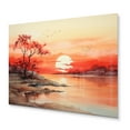 thumbnail image 2 of Designart "Peach Brown Sunrise Splendor Dawn s Warmth" Sunrisesunset Metal Wall Decor, 2 of 5