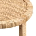 thumbnail image 4 of Kate and Laurel Rafina Round Rattan Side Table, 16 x 16 x 24, Natural Brown, Transitional Boho Circle Wooden Accent Pedestal End Table for Indoor Plant Stand or Living Room Accent Table, 4 of 9