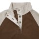 thumbnail image 5 of Blusa y camisa de manga larga con cuello alto para hombre, estilo casual, con estampado de palmeras color cacao, deportiva, con cuello alto, botones y patchwork, de poliéster., 5 of 5