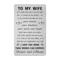 Yobent Anniversary Valentines Gifts for Wife, Wife Birthday Wallet Card