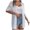 White, variant on Women's Solid Color Summer Openwork Plaid Short Sleeve Knit Cardigan Casual Beach Vacation Sun Top Uv Protection Shirts for Women Travel Clothes