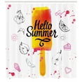 thumbnail image 3 of Ambesonne Ice Cream Shower Curtain, Hello Summer, 69"Wx84"L, Multicolor, 3 of 3