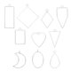 thumbnail image 1 of 40 piezas de bezels abiertos, moldes de pendants de bezels de resina, bezels de fondo abierto de aleación para la fabricación de joyas de resina, tono plateado, 1 of 6