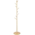 thumbnail image 1 of Clothes Hanger, Wooden Hanger Floor Standing Coat Rack Home Furniture Clothes Round Base Rack for Home Apartment Office Hotel, 1 of 8