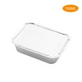 thumbnail image 3 of Pan Disposable Aluminum Foil Pan Containers Takeout Pans with Lids for Baking Storing Heating Cooking Grilling Food 20PCS/Pack 750ML, 3 of 7