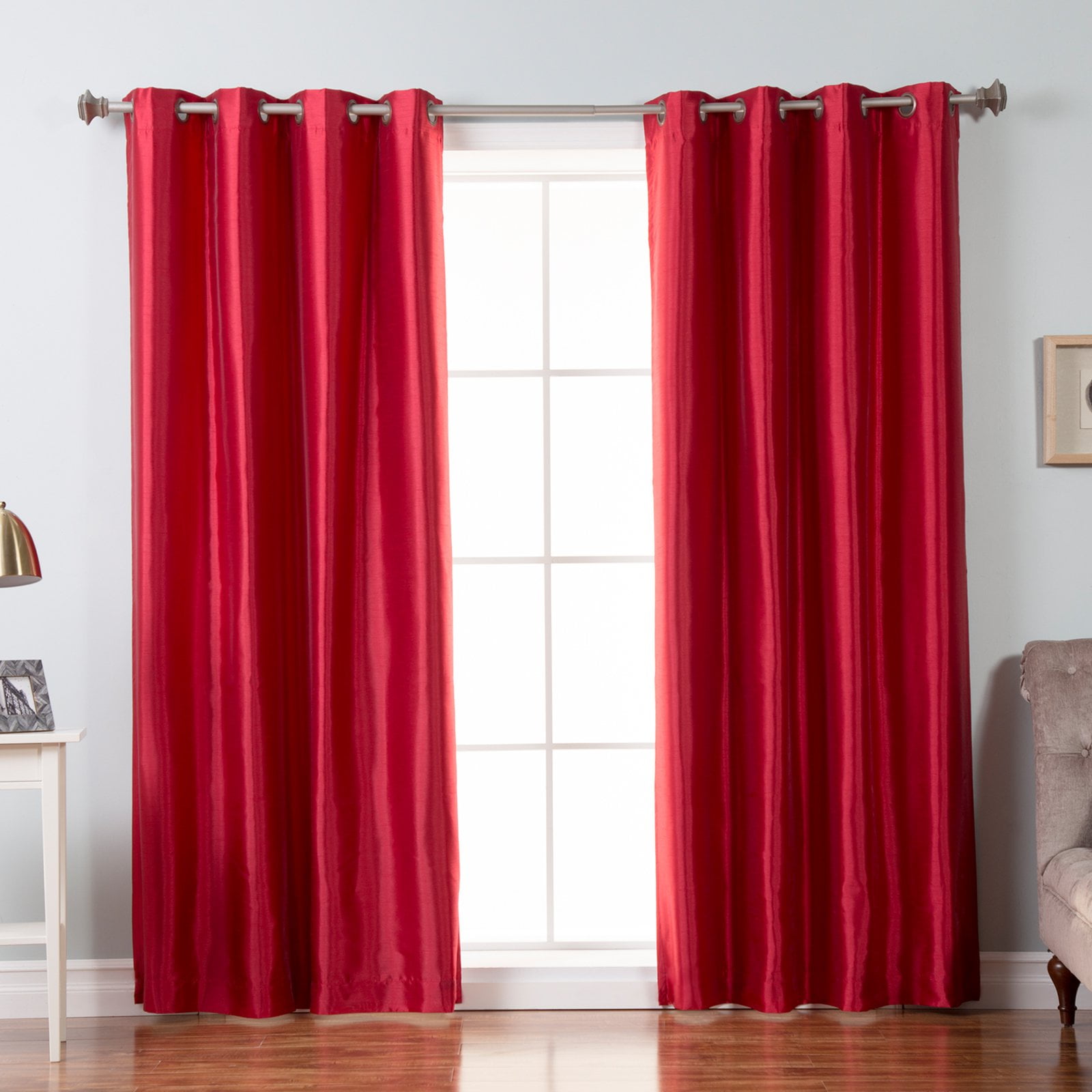 Best Home Fashion Faux Silk Blackout Curtains
