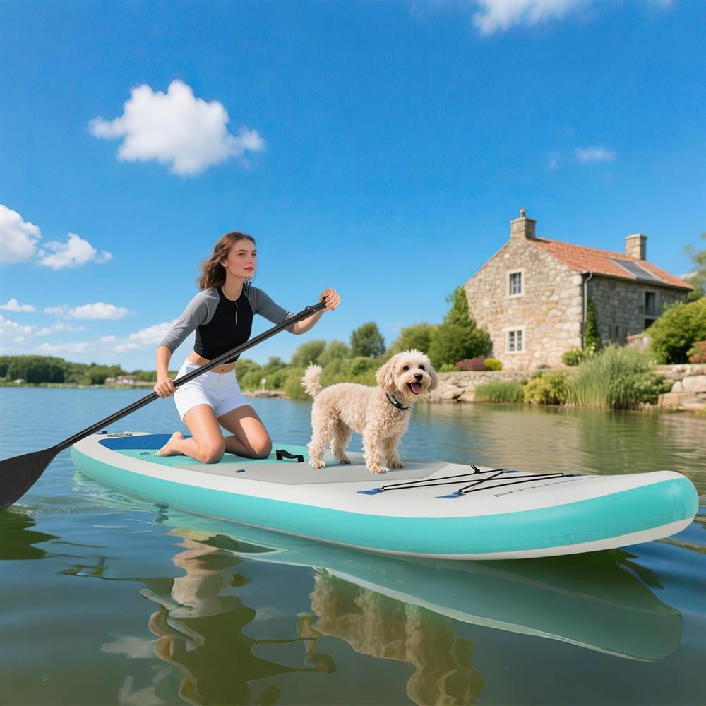 Topcobe 11 Feet Premium SUP Inflatable Stand Up Paddle Board with Accessories-L, Workout Equipment for Indoor Outdoor