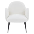 thumbnail image 4 of Safavieh Couture Crystalyn Boucle Accent Chair - 27 IN W x 32 IN D x 31 IN H Ivory/Black, 4 of 6