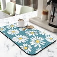 thumbnail image 2 of Washable Rubber Daisy Cute Floral Dish Drying Mats for Kitchen Counter Home Large Coffee Bar Pad Accessories and Decor for Utensils Stemware 19.5''x12'', 2 of 7