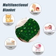 thumbnail image 2 of St. Patrick''s Day Green Plaid Lucky Shamrocks Irish Blanket - Soft Fuzzy Fleece for Couch, Sofa, Bed - Gift 50x60, 2 of 6