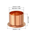 thumbnail image 2 of Uxcell 22.5mm ID Copper Fitting, 2 Pcs Copper Coupling with Sweat Ends for Water Pipe Plumbing, HVAC, 2 of 5