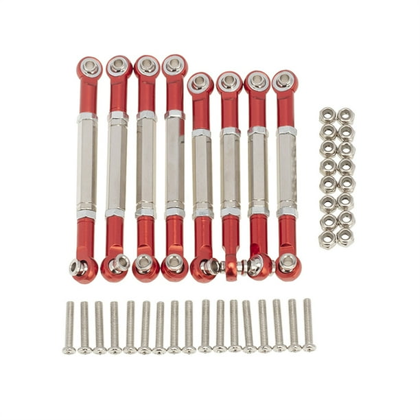 Accesorio de automóvil Modificación Reemplazo de metal Servo Linkage Reemplazo de varillas de enlace para automóviles controlados remotos Modificación Uso rojo 1 Conjunto kenally FN001301-01