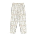 thumbnail image 5 of Naloa White Rabbit Print Women’s Ultra-Soft Comfy Pajama Lounge Pants with Pockets & Drawstring, 5 of 8