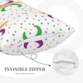 thumbnail image 3 of Goofa Mardi Gras Carnival1 Pattern Pillow Case – Plush & Soft Cushion Cover, Hypoallergenic Throw Pillow Case for Comfortable Sleep with Envelope Closure-20"x30", 3 of 6