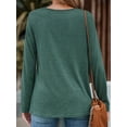 thumbnail image 2 of Cupshe Women's Slub Knit Long Sleeve Henley Tee, Sizes XS-XL, 2 of 6