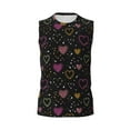 thumbnail image 6 of Lsque Heart and Stars Print Men's Cotton Blend Sleeveless Muscle Shirts (S-3XL)- Moisture Wicking, Odor Protection, UPF 30+,Small, 6 of 8