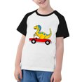 thumbnail image 1 of RXIRUCGD 2025 Vêtements d'Été pour Enfants Tout-Petits Garçons Filles Mode Mignon Col Rond Imprimé Manches Courtes Haut, 1 of 6