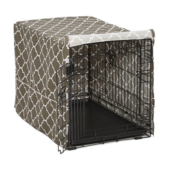 MidWest Homes for Pets Housse de Cage pour Chien avec Protecteur en Tissu Téflon, Housse de Cage d'Intimité Convient à MidWest and New World Cages pour Chien de 76,2 cm de Long, Machine W